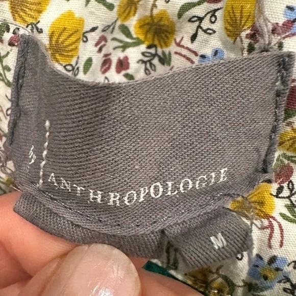 Anthropologie Green Textured Off Shoulder Top blouse casual resort women Medium - Picture 5 of 7